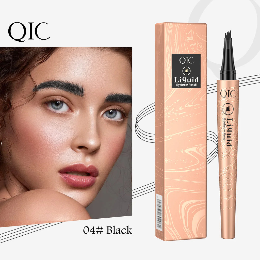 QIC 4-Tip Microblading Eyebrow Pen – Waterproof, 4 Colors