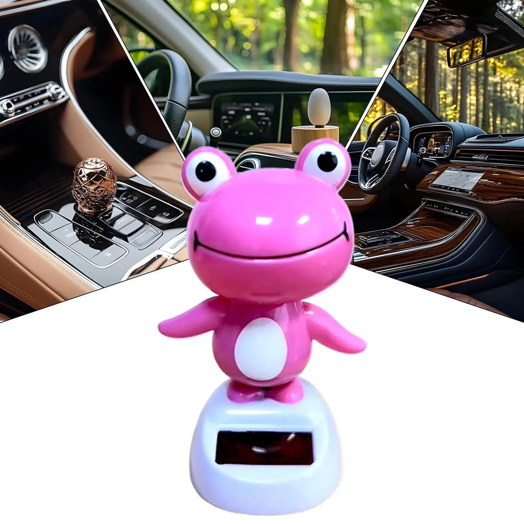 car Dashboard Accessories Frog Dashboard Center Console Ornament Solar Powered Auto Interior Decoration for Automobile Vehicle Oasis Select
