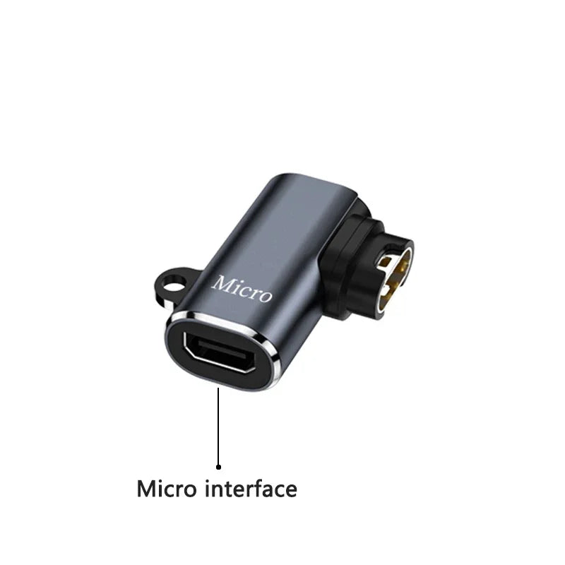 USB-C/Micro/Lightning to 4-Pin Charger Adapter for Garmin Watch Charging Adapter Oasis Select T2