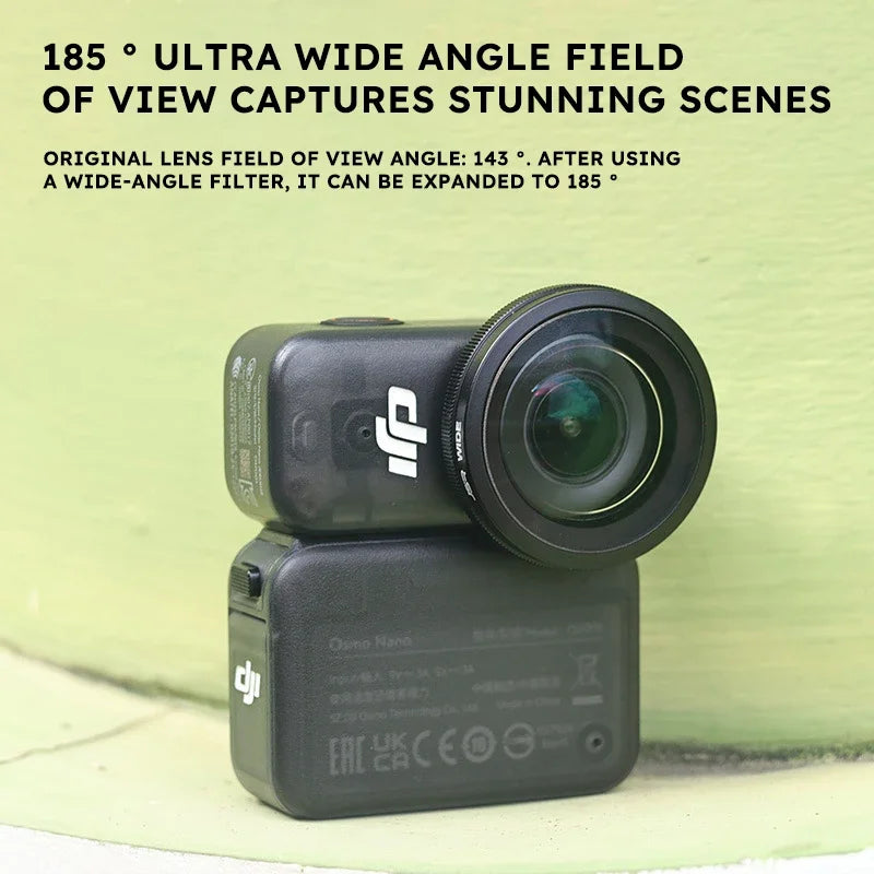 185° Wide Angle Lens for DJI Osmo Nano – Quick-Release Metal