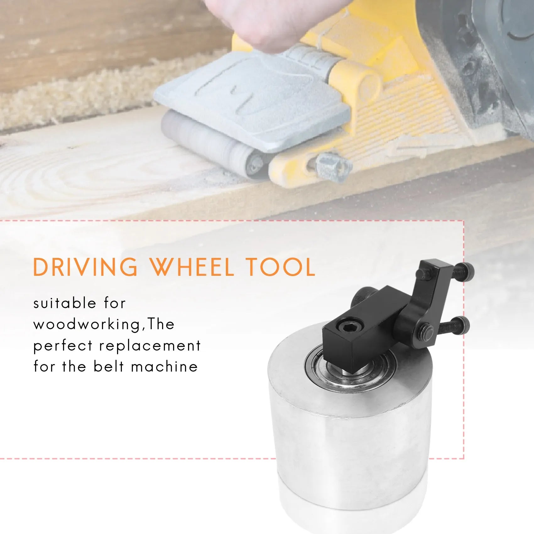 LIKE WISH Belt Grinder Wheelφ68x50mm Aluminum Alloy 6301 Bearing Driving Wheel For Sanding Machine Woodworking DIY Tool Oasis Select