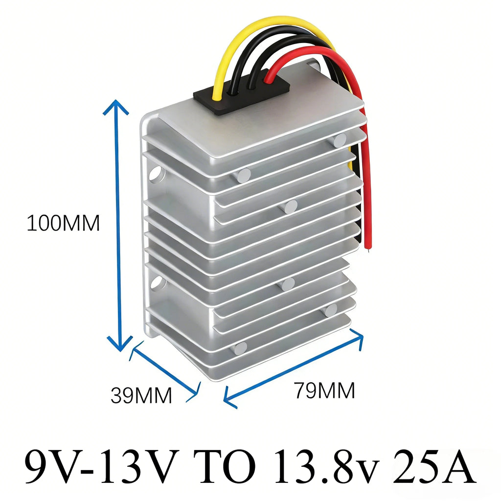 12V to 13.8V 1A-30A Boost Module DC Converter Step Up Boost Power Converter 13.8V Voltage Regulator Stabilizer CE RoHS Oasis Select 9V-13V TO 13.8v 25A 9V-13V 13.8v