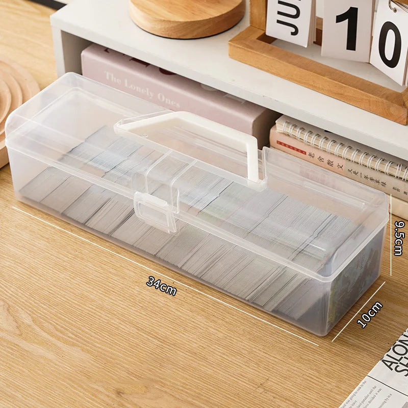 Transparent Idol Photo Storage Case Plastic Kpop Albums Photocards Small Card Collection Organizer Photo Card Holder Box Oasis Select XL