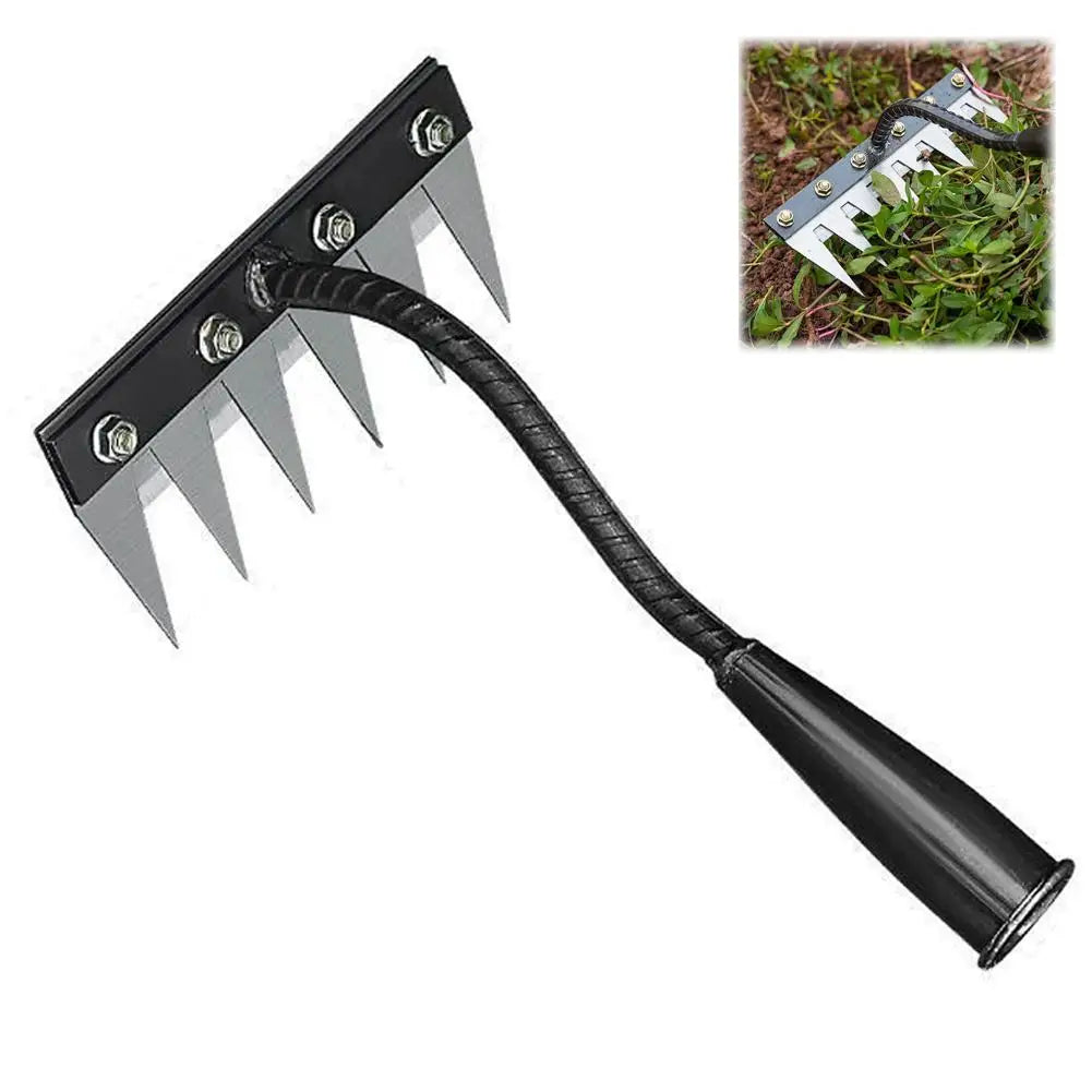 Metal Garden Rake 5–8 Teeth | Soil Loosening & Weeding Tool