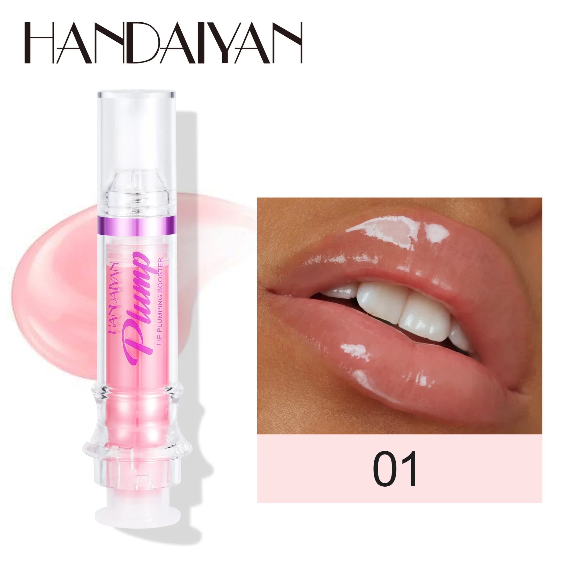 HANDAYAN 6-Color Lip Plumping Gloss – Honey Oil & Vitamin E Set