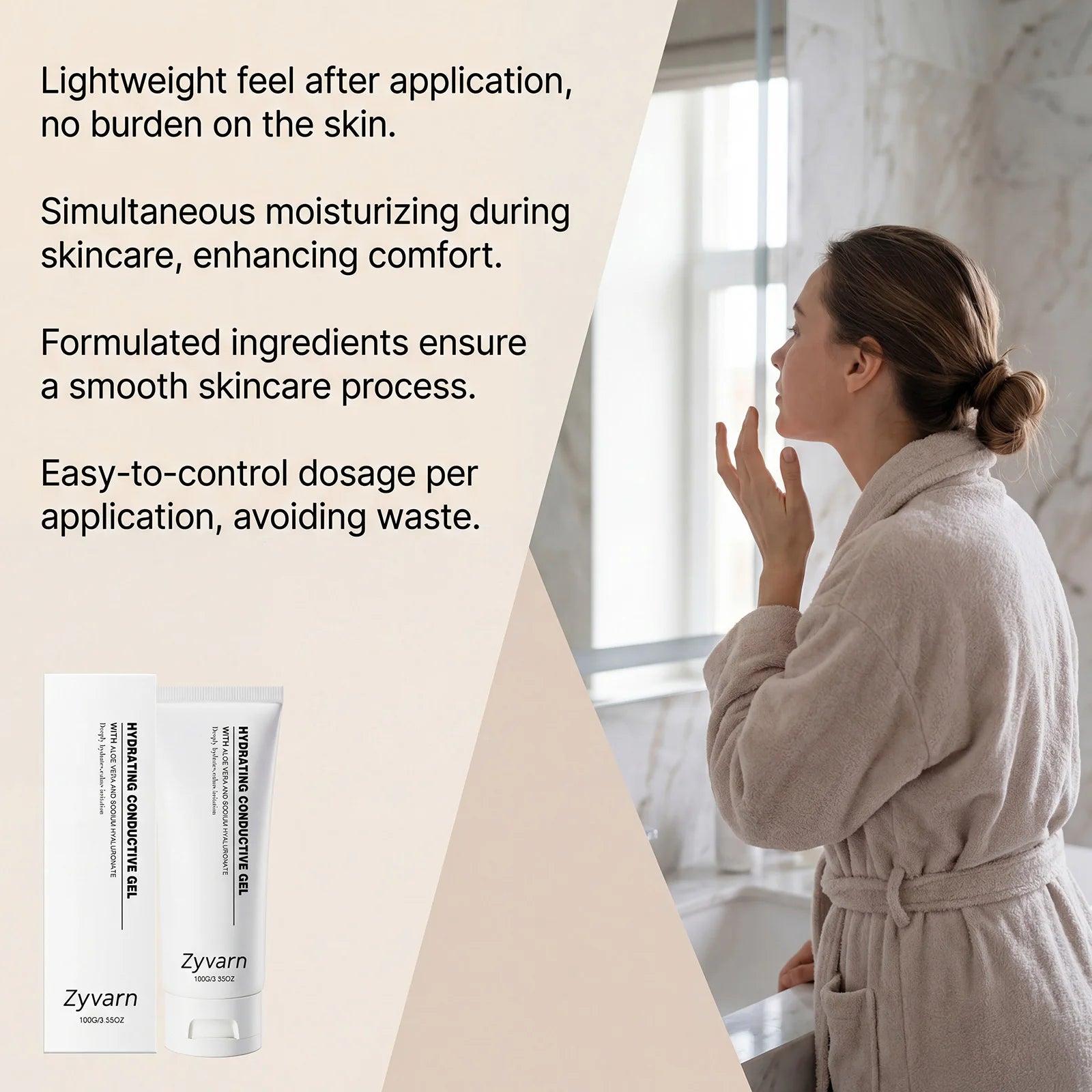 Aloe Vera Hydrating Gel for Beauty Devices Moisturizing Softening Skin Reduce Redness Hydrating Calming Skin Reduces Irritation Oasis Select