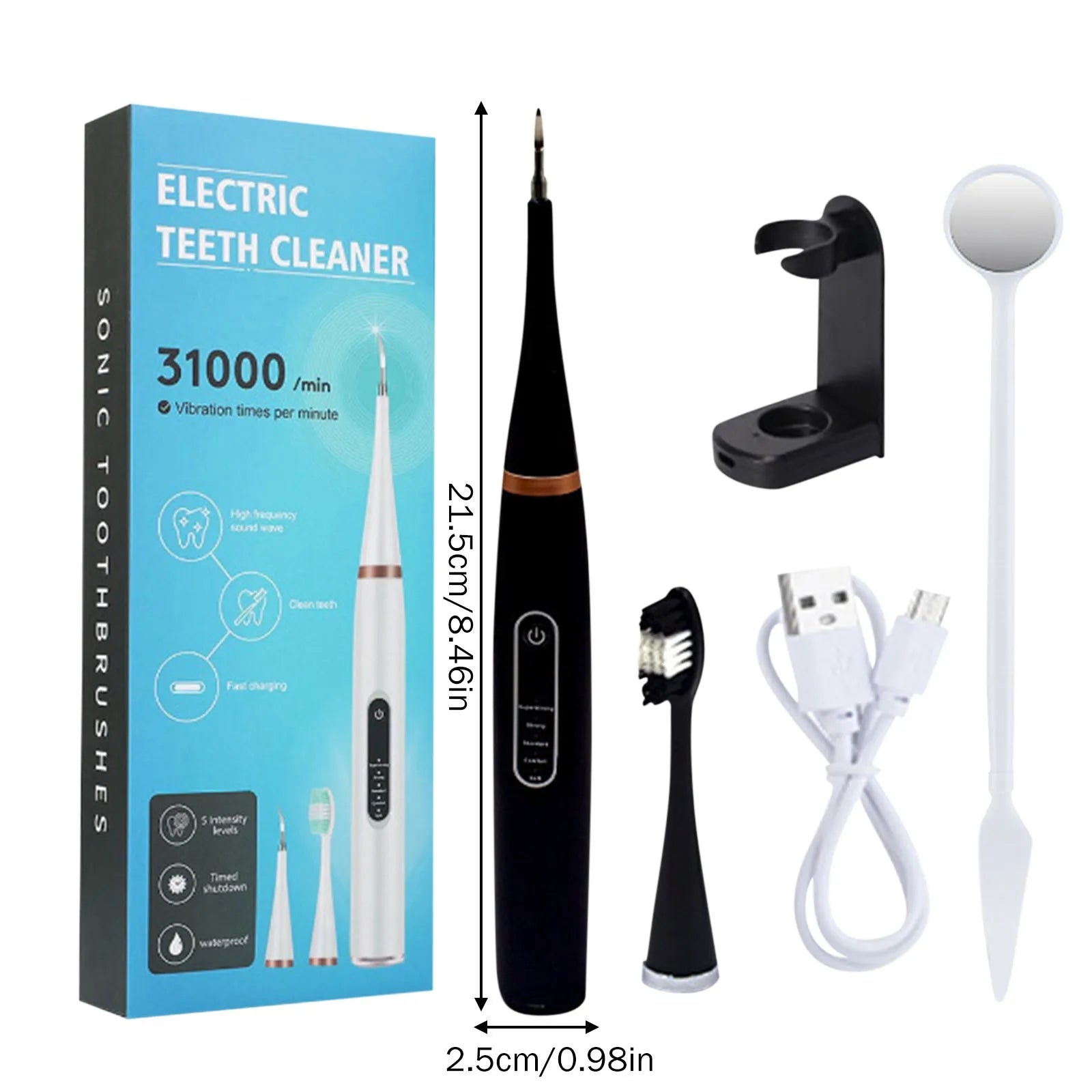 Ultrasonic Portable Electric Dog Toothbrush Professional Plaque Calculus Removal Teeth Whitening for Pet Dental Care Oasis Select