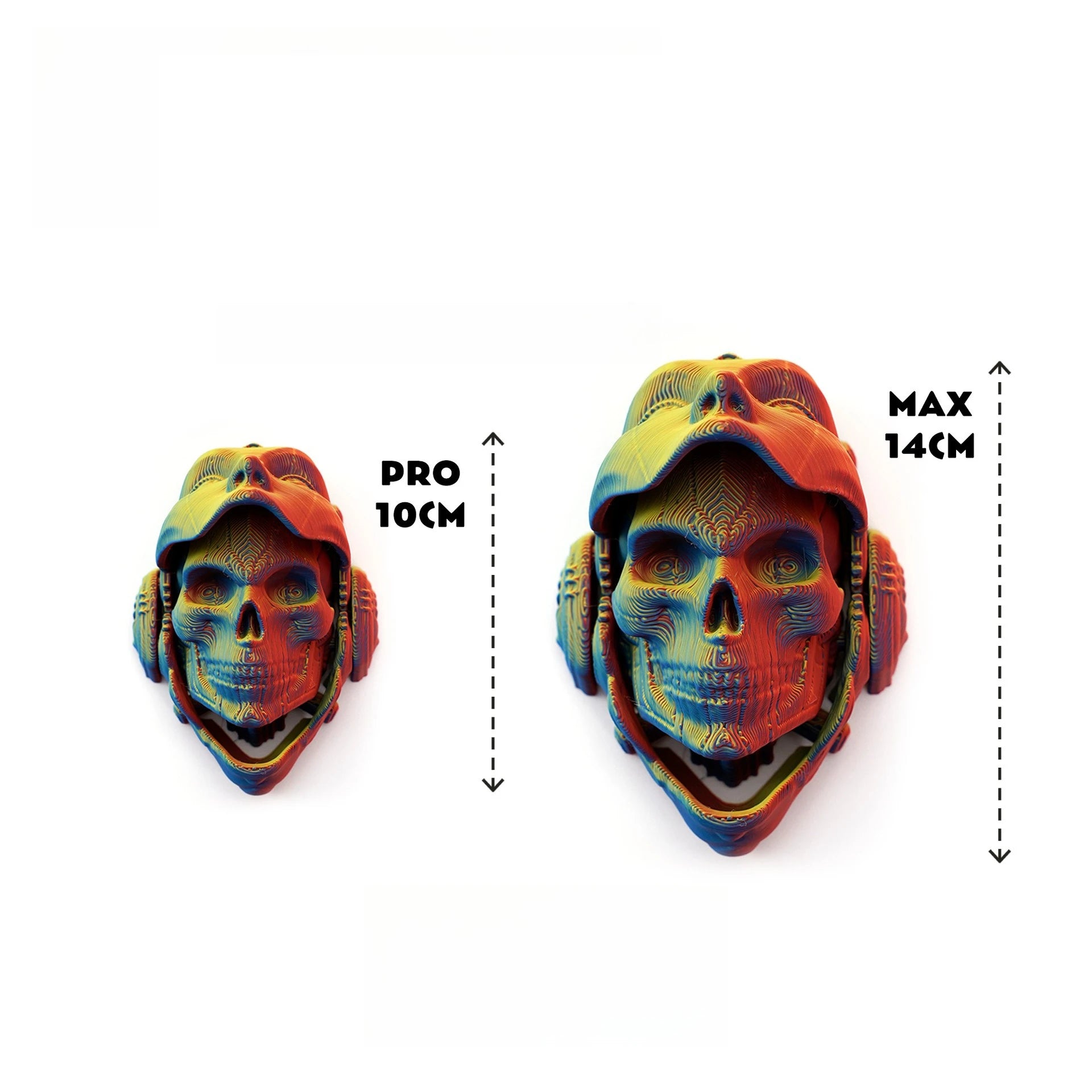 3D Printed Machined Mask Skull Mask Flip Keychain Creative Bag Pendant Car Keychain Desktop Ornament Funny Gift Miniatures Oasis Select