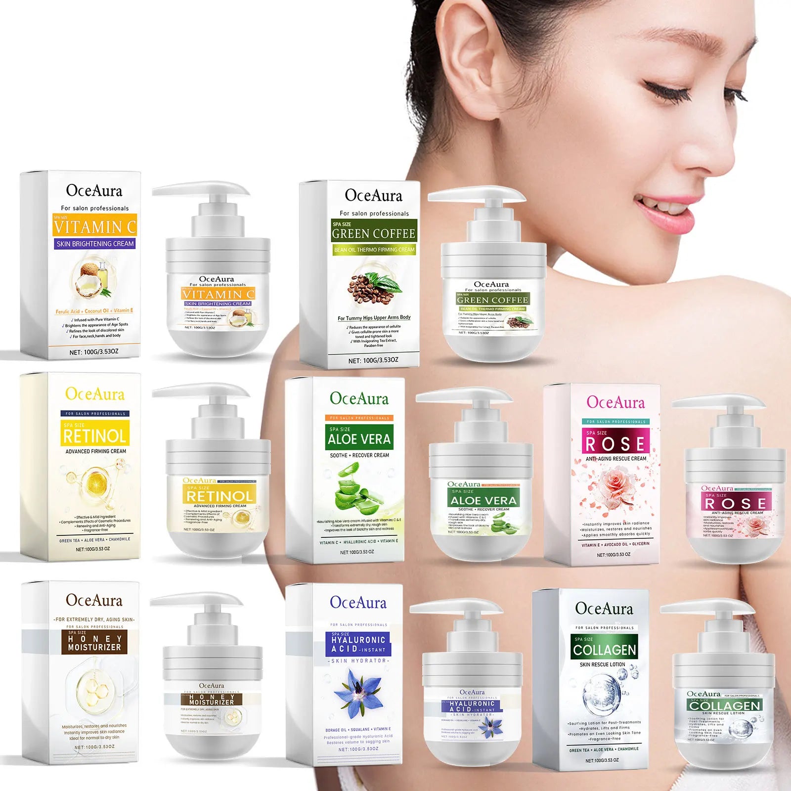 OceAura Retinol Anti-Aging Face & Body Moisturizer Cream 100g Anti-Aging Moisturizer Oasis Select
