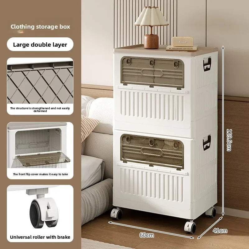 Multi-functional Household large-capacity clamshell storage cabinet Foldable finishing box storage box Oasis Select Large B