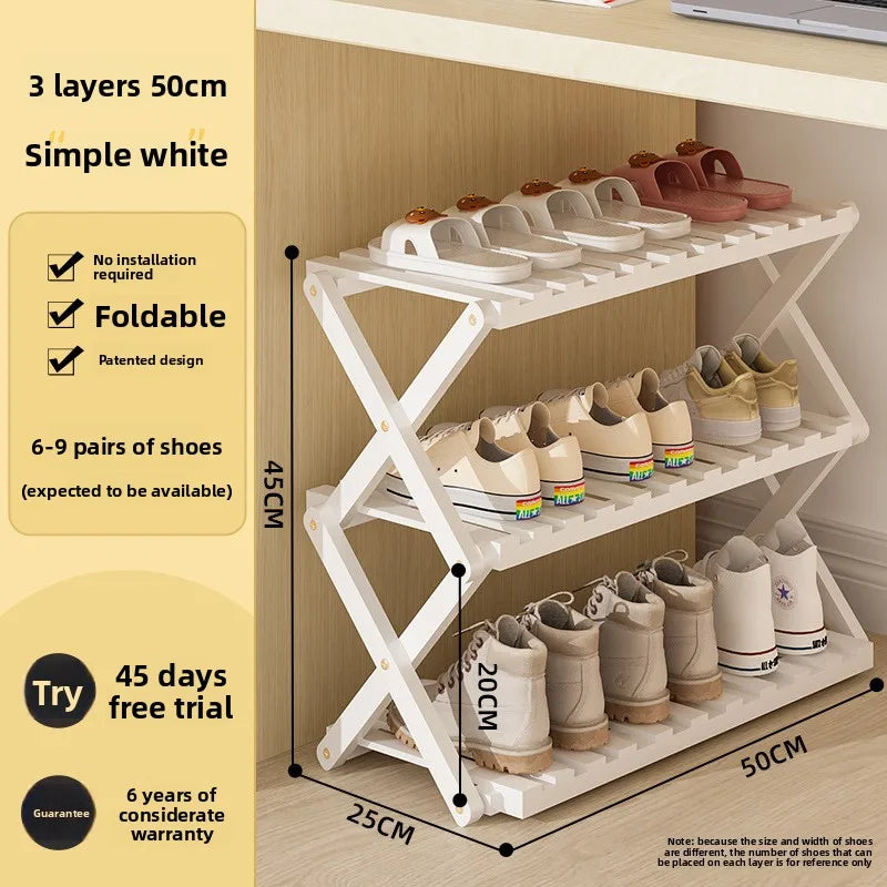 Simple Shoe Rack Household Door Dormitory Folding Installation