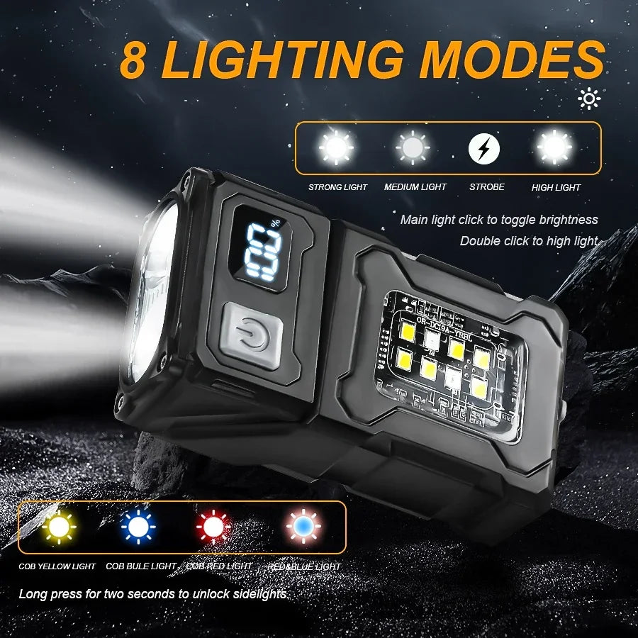 ESMARTER Mini Rechargeable LED Flashlight | Magnetic COB Torch