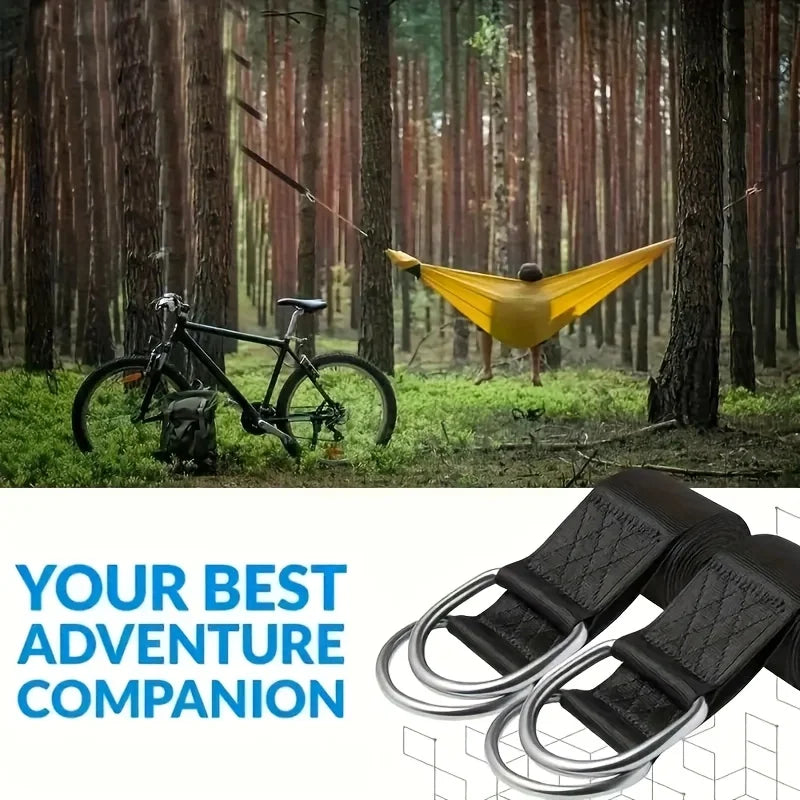 2pcs Outdoor Swing Hammock With Safety Belt, Portable Bag, Durable Swing Strap Kit, Suitable For All Types Of Swing Accessories Oasis Select