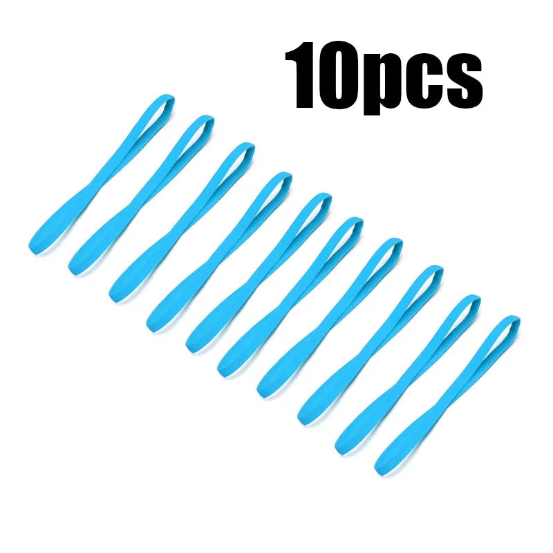 5/10pcs Elastic Absorbent Sweat Bands Yoga Running Fitness Headband Thin Sports Women Men Hair Bands Anti-Slip Hair Accessories Oasis Select 10pcs blue