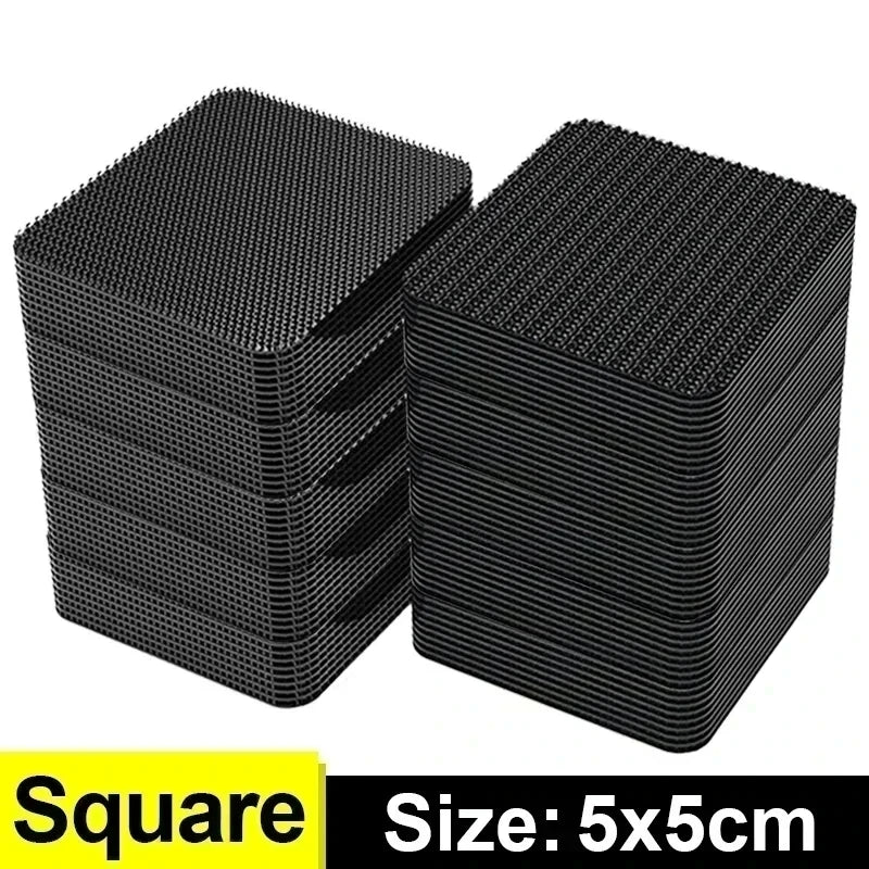 Strong Adhesive Velcro for Car Use Double-sided Seamless Self-adhesive Tape Foot Pad Anti Running Invisible Fastener Velcro Oasis Select 20pairs Square