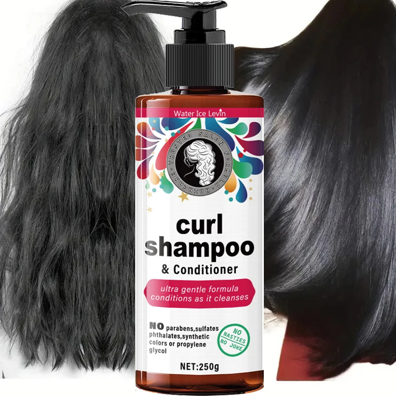 Curly Hair Shampoo & Conditioner 250g – Glycerin & Keratin Curl Shampoo Conditioner Oasis Select