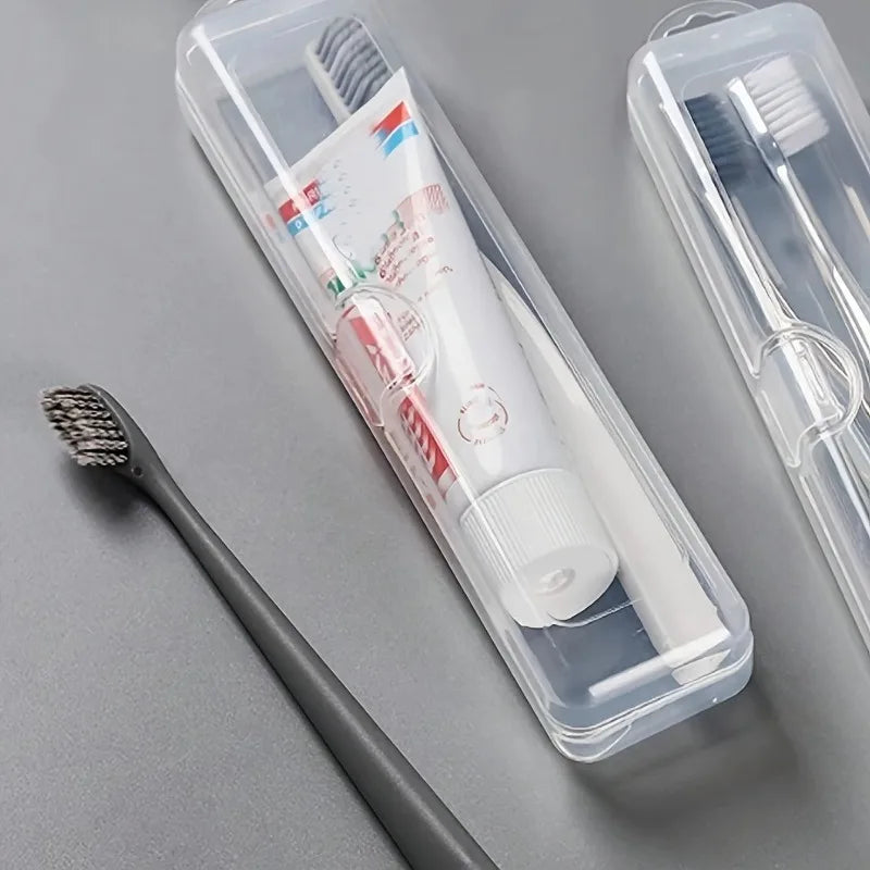 Toothbrush Box Transparent Organizer Case Travel Portable Toothbrush Holder Plastic Toothpaste Box Storage Container Oasis Select