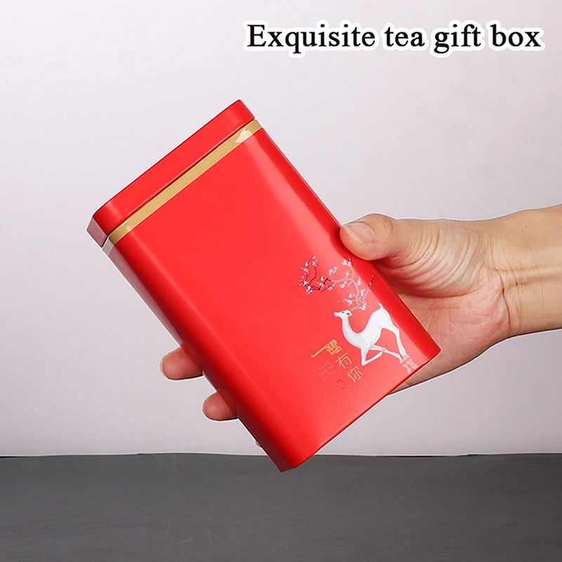 Creative Rectangular Tinplate Tea Box Portable Sealed Mini Tea Storage Container Tank for Tea Pot Accessories Oasis Select