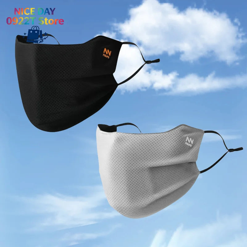 Sun Protection Face Mask For Men Reusable Breathable UV Face Shield Solid Color Washable Face Mask Summer Cycling Face Mask@#X Oasis Select