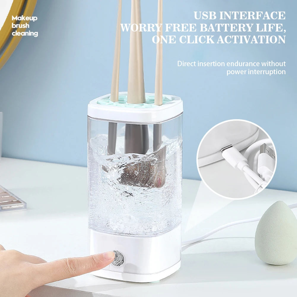 Electric Rotating Makeup Brush Cleaner & Dryer Machine