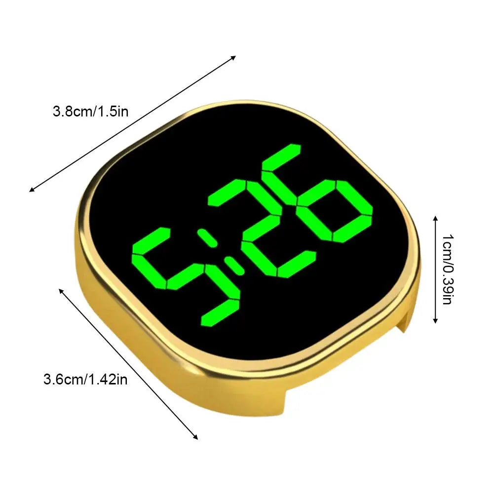 Mini LED Digital Car Clock – Stick-On Luminous Dashboard Clock