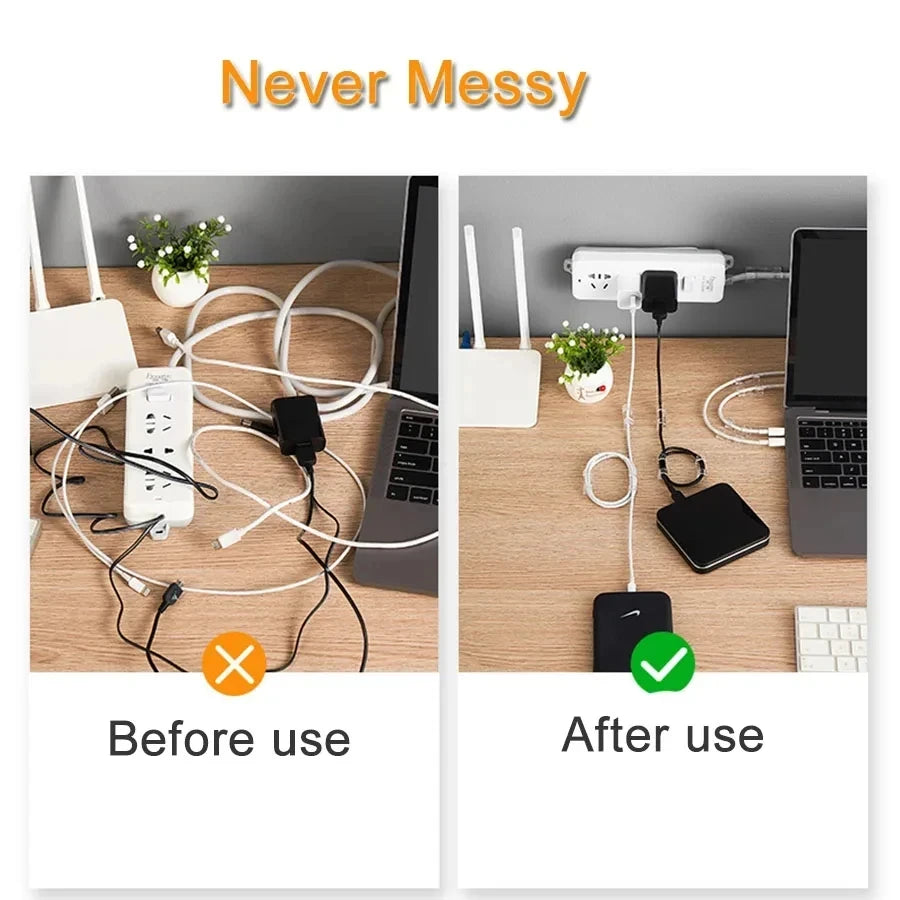 Self-Adhesive Cable Clips 20/100 Pack – Desk Wire Organizer Cable Organizer Clips Oasis Select