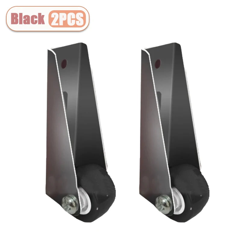 1-30PCS Heavy Duty Directional Pulley for Sliding Door Vertical Side Mount Track Support Anti Sag Wheel for Furniture Home Use Oasis Select Black-2PCS