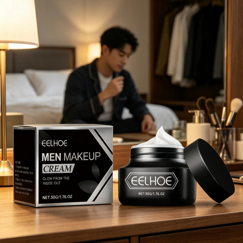 EELHOE Mens Tone up Cream Brightening Face Even Skin Tone Oil Control Non Greasy Natural Finish Lightweight Mens Makeup Cream Oasis Select