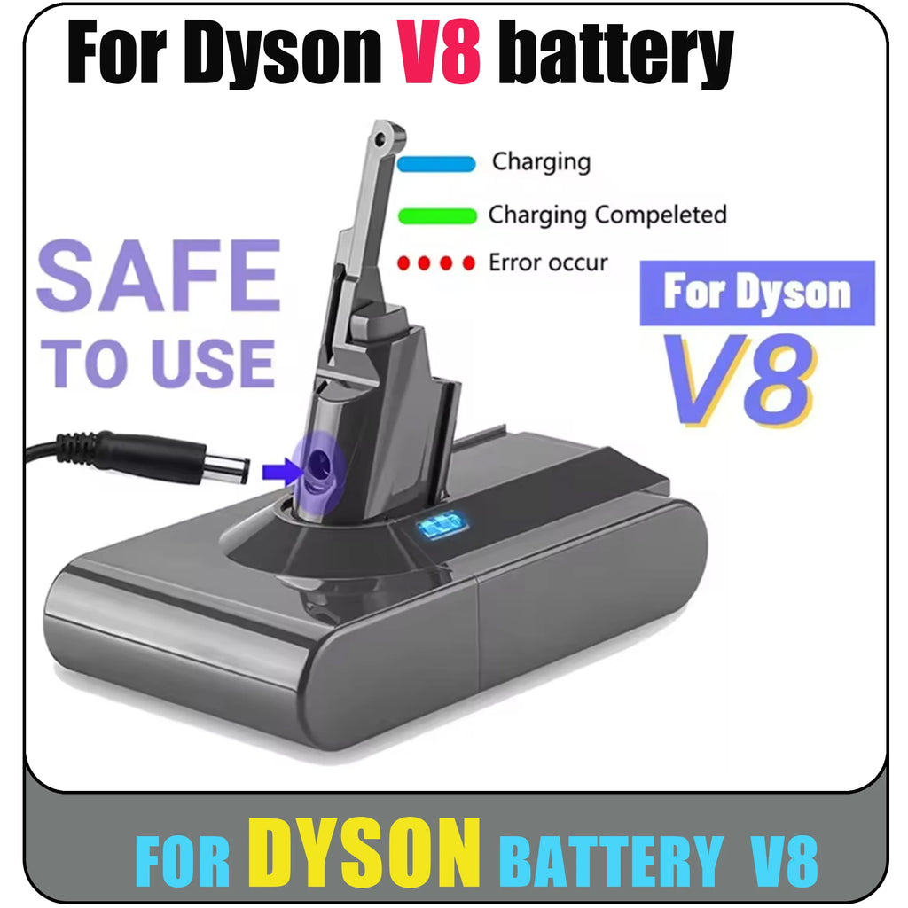 For Dyson V8 21.6V Replacement Battery for Dyson V8 Absolute Cord-Free Vacuum Handheld Vacuum Cleaner Battery Oasis Select