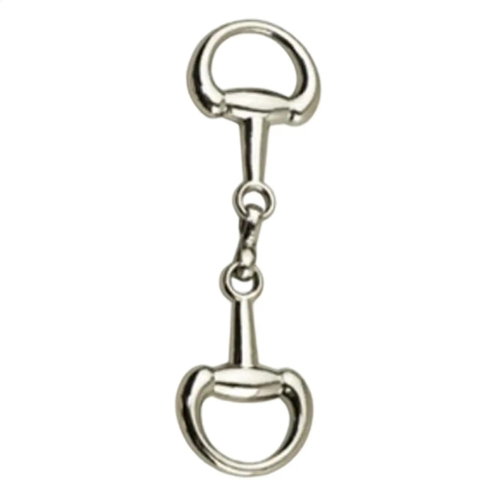 1PC Double D-Ring Snaffle Bit Alloy Equestrian Connecting Clasp D-Ring Snaffle Bit Connectors for Shoes Decoration Loafers Purse Oasis Select