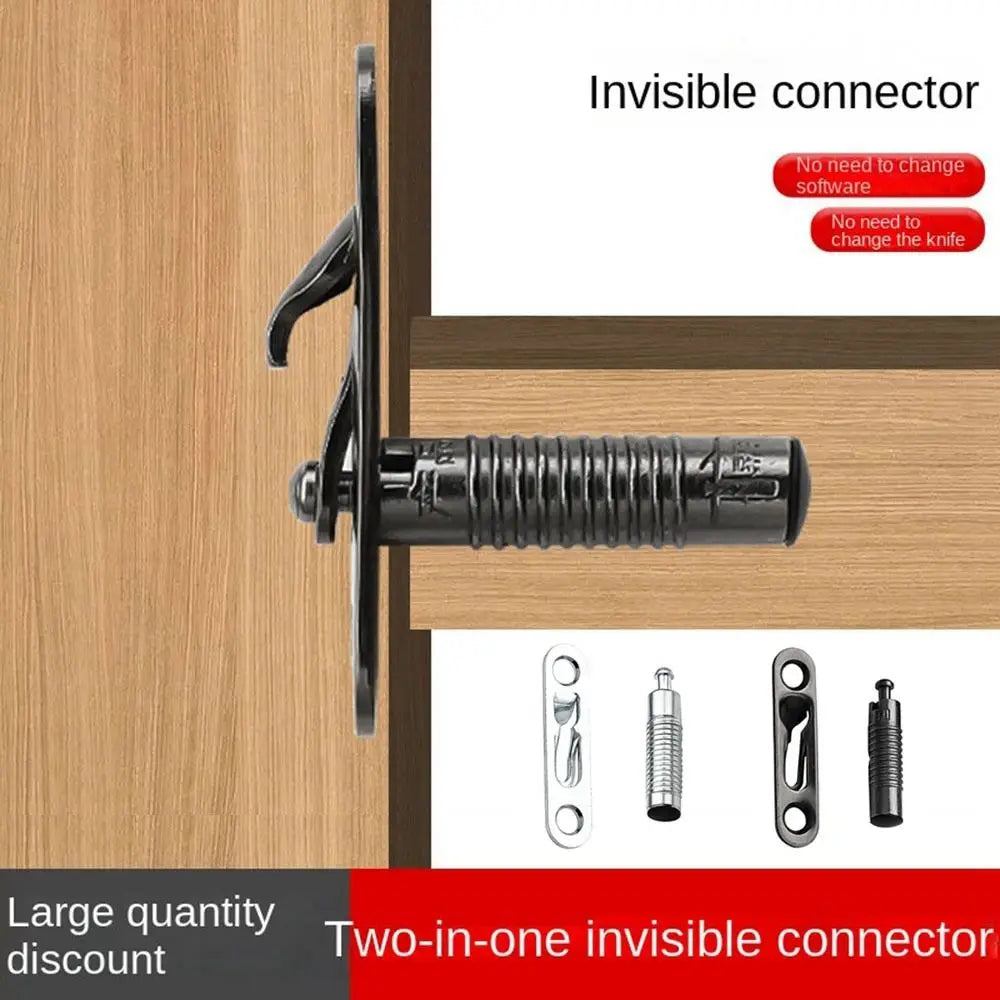 Invisible Cabinet Board Connectors – 4-Set Metal Shelf Support