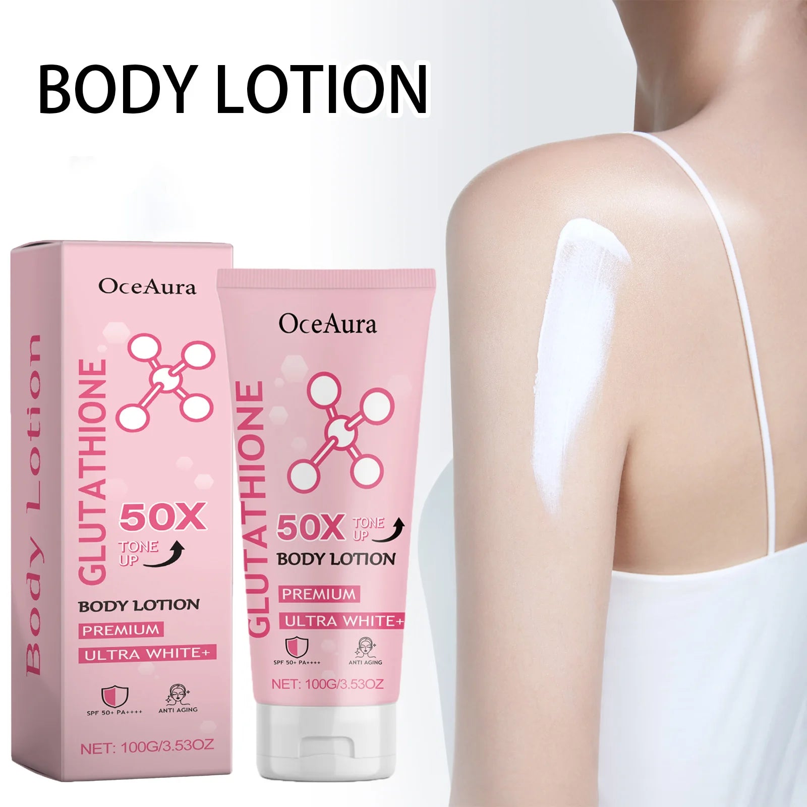 Glutathione Body Lotion Brightening Hydrating Revitalize Even Skin Tone Improve Skin Dry Rough Dullness Moisturizing Body Lotion Oasis Select