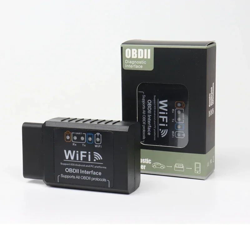 Diagnostic Tool WIFI ELM327 V1.5 OBD2 Scanner Wireless Car OBDII Code Reader Compatible with iPhone iOS Android Oasis Select Black