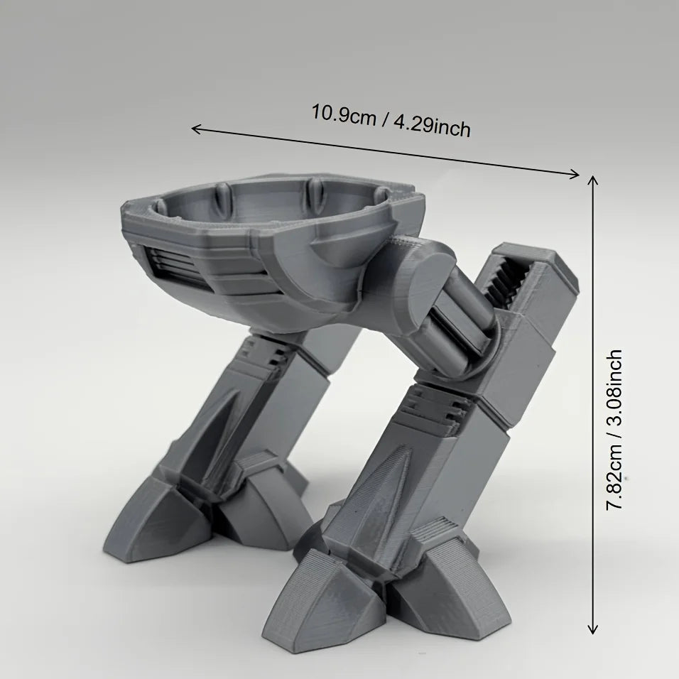 Mechanical Egg Cups Robot 3D Printed Novelty Two-Legged Mecha Egg Holder Breakfast Table Decor Funny Unique Kitchen Gadget Gifts Oasis Select Egg Cups