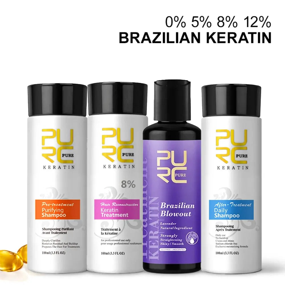 PURC Brazilian Keratin Treatment Shampoo & Conditioner Set Keratin Hair Treatment Oasis Select
