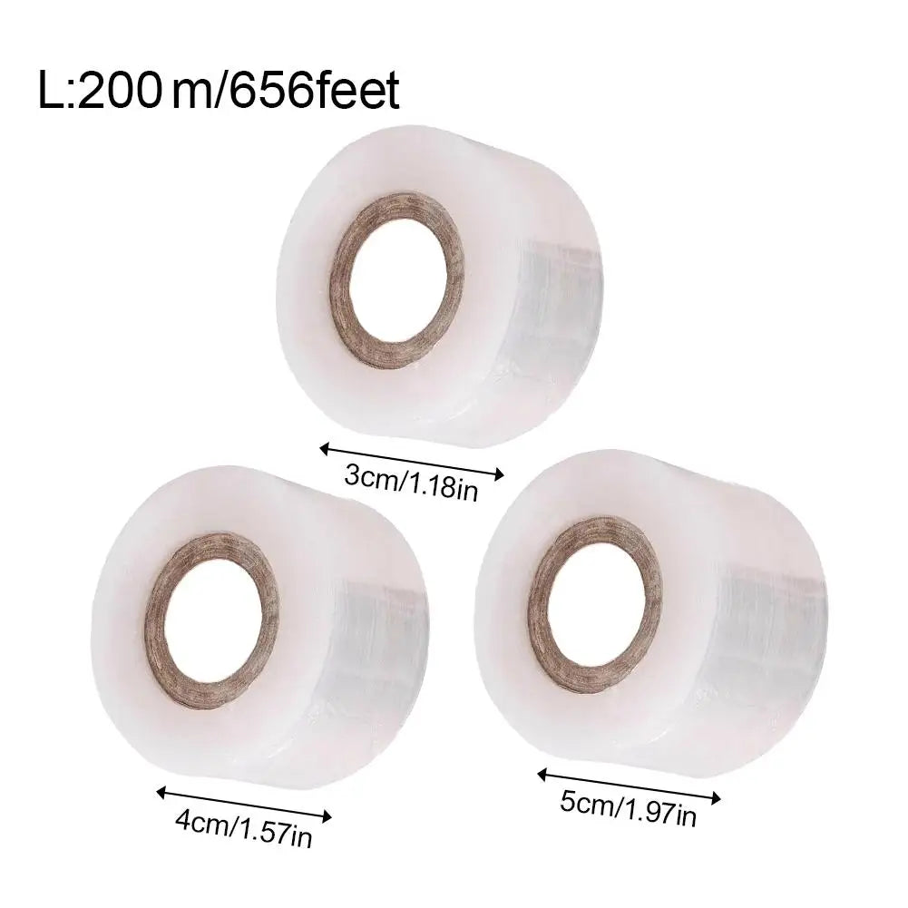 200M PE Grafting Film Stretchable Plant Grafting Tape For Fruit Tree Nursery Plants Seedlings Vine Floristry Winding Wrap Film Oasis Select