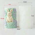 Rabbit Relief Cylinder Candle Silicone Mold Bunny Resin Animal Soy Wax Mould Easter Home Decor Concrete Mould Oasis Select Style 4
