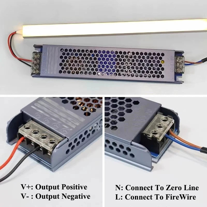Power Supply 12V 24V Transformer AC 220V TO DC 24V 12V 60W 100W 150W 200W 300W 400W Ultra Thin Power Supply For LED Strips Lamp Oasis Select