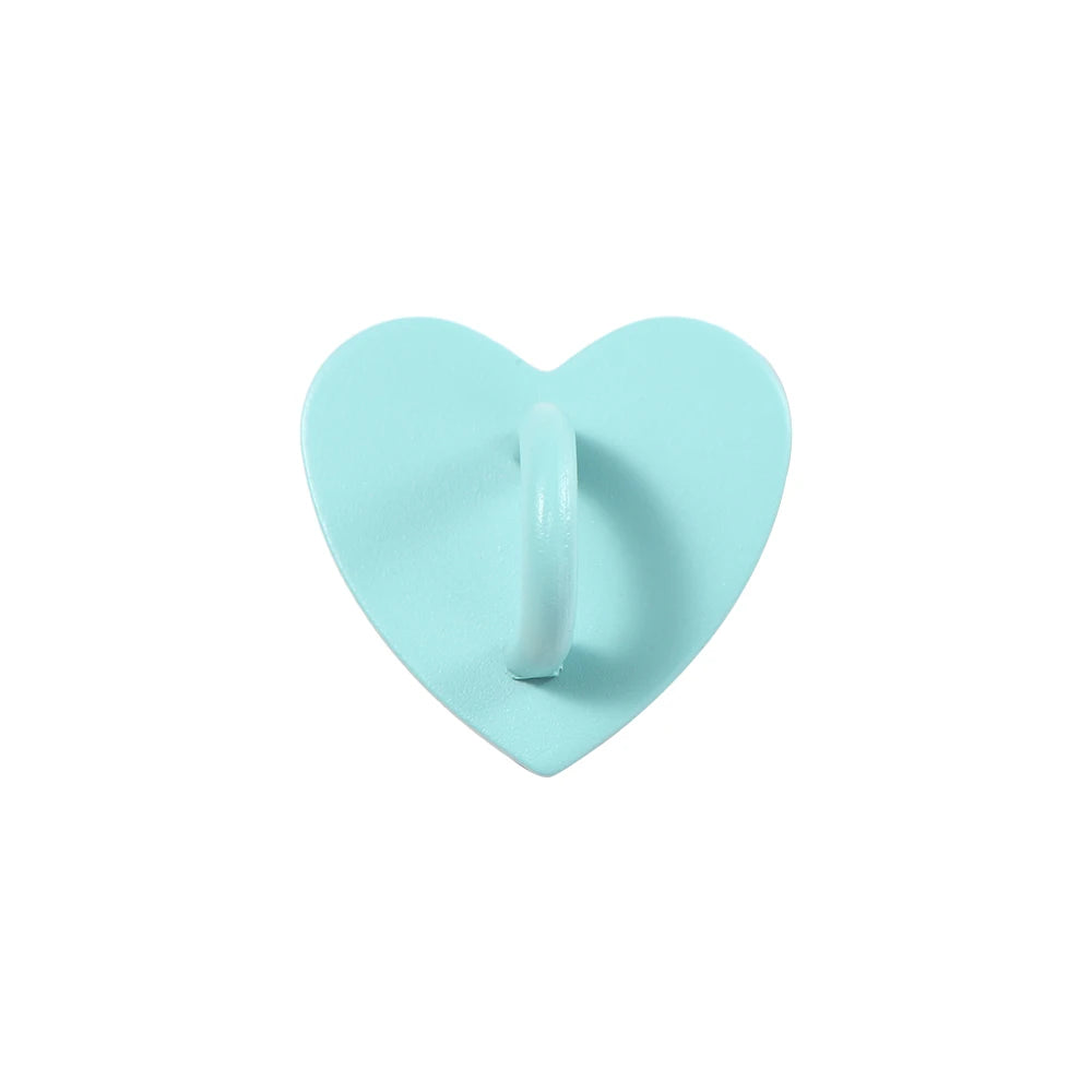 2Pcs Kawaii Adhesive Metal Heart Phone Charm Holder Mobile Phone Case Finger Ring Stand Hooks Buckle Charms Clasp Accessories Oasis Select Green