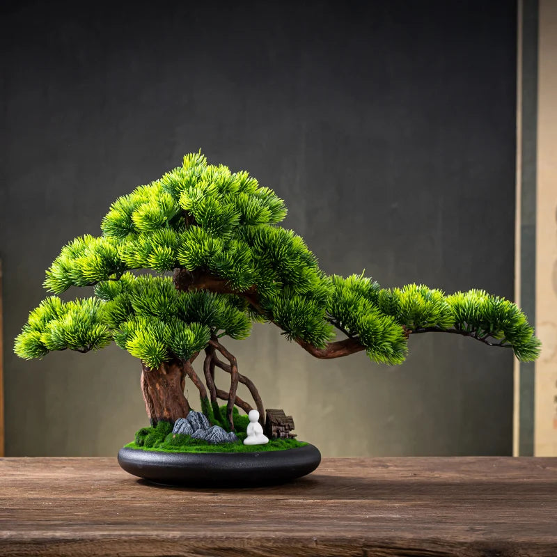 Large beauty Luo Han pine new Chinese entrance club interior decoration landscape fake tree simulation tree pine Oasis Select