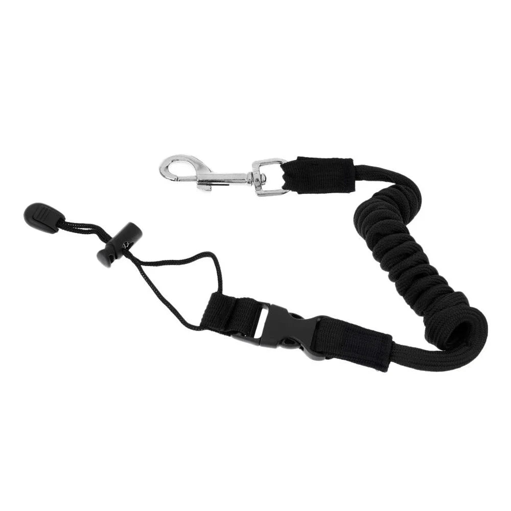 Elastic Coiled Cord Lanyard SUP Paddle Leash for Kayak Canoe Rowing Boat Oasis Select Black