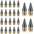 12/24pcs Permanent pencil replaceable refills Infinite pencil graphite nib metal nib inkless pencil eternal replacement head Oasis Select 12pcs black