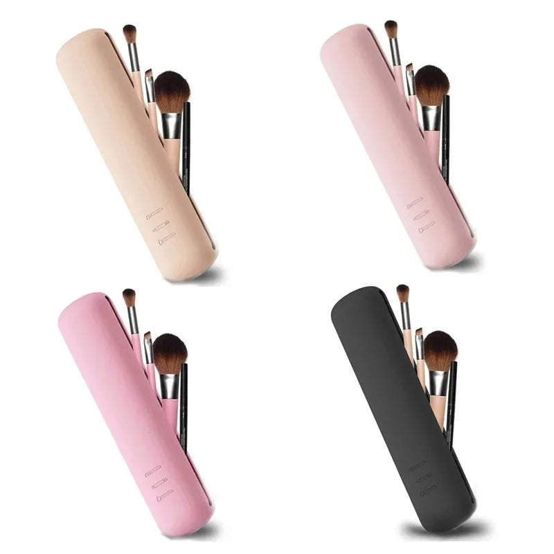 1 Silicone Brow Pencil Case Makeup Brush Eyeshadow Storage Dust-proof