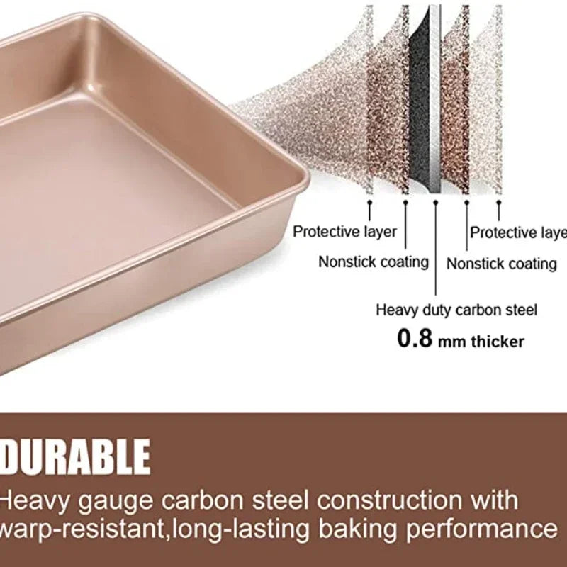 Carbon Steel Baking Tray Oven Specific Rectangular Non Stick Baking Plate Flat Bottomed Tray Steamed Cake Tray Oasis Select