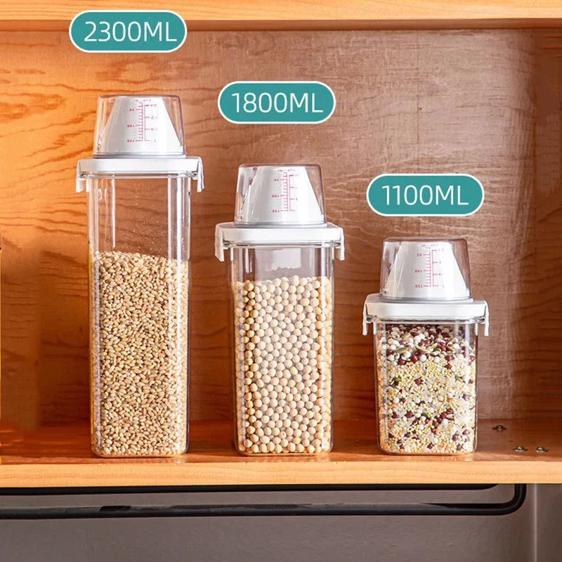 Airtight Rice & Grain Storage Container with Measuring Cup Food Storage Container Oasis Select
