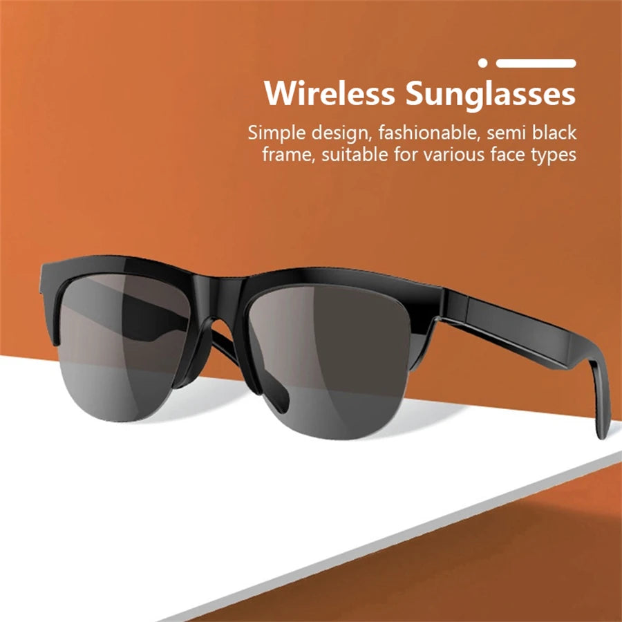 Sunglasses Earphones UV400 Protection PC Lens Sunglasses with Built-in Earbuds Headphones Hifi Sound Music Sport Headset Game Oasis Select