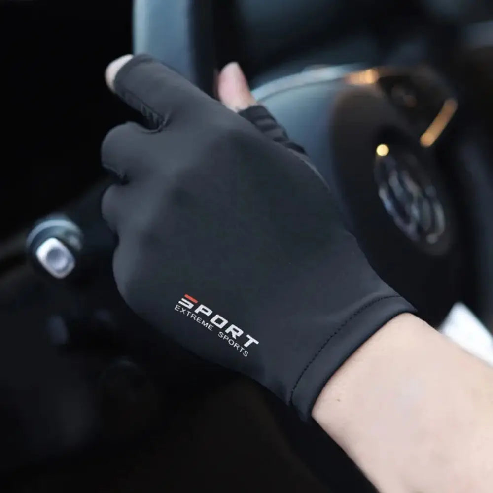Ice Silk Halffinger Cycling Gloves for Men and Women Outdoor Sports Fitness Driving Fishing Highelastic Comfortable Oasis Select