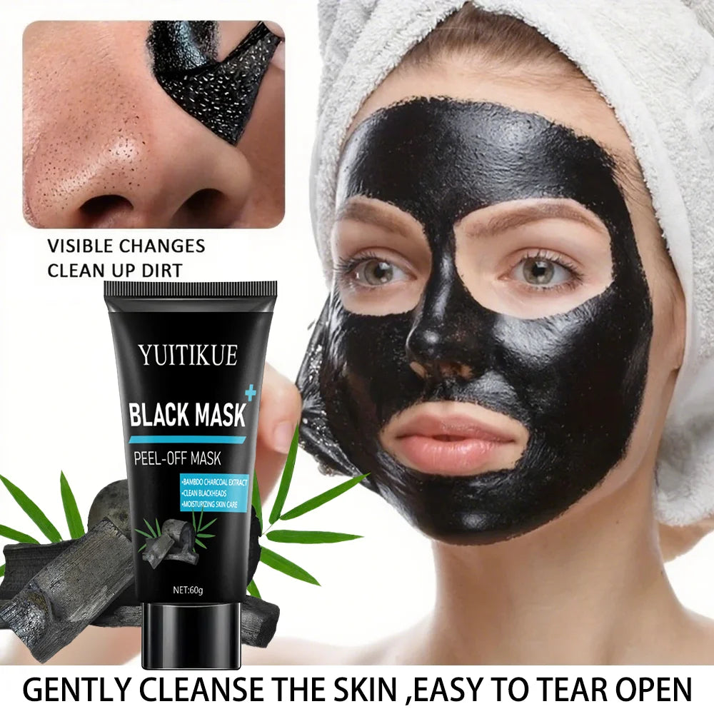 Black Peel Off Mask – Bamboo Charcoal Blackhead Remover 60g