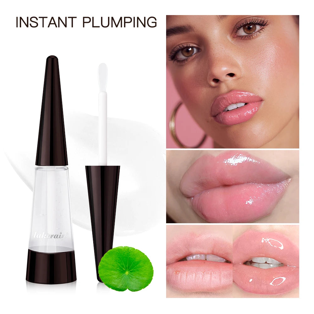 Korean Lip Plumper Oil Non-greasy Lip Plumping Balm Moisturizing Dry Chapped Lips Shine Hydrating Exfoliating Nourishing Oasis Select