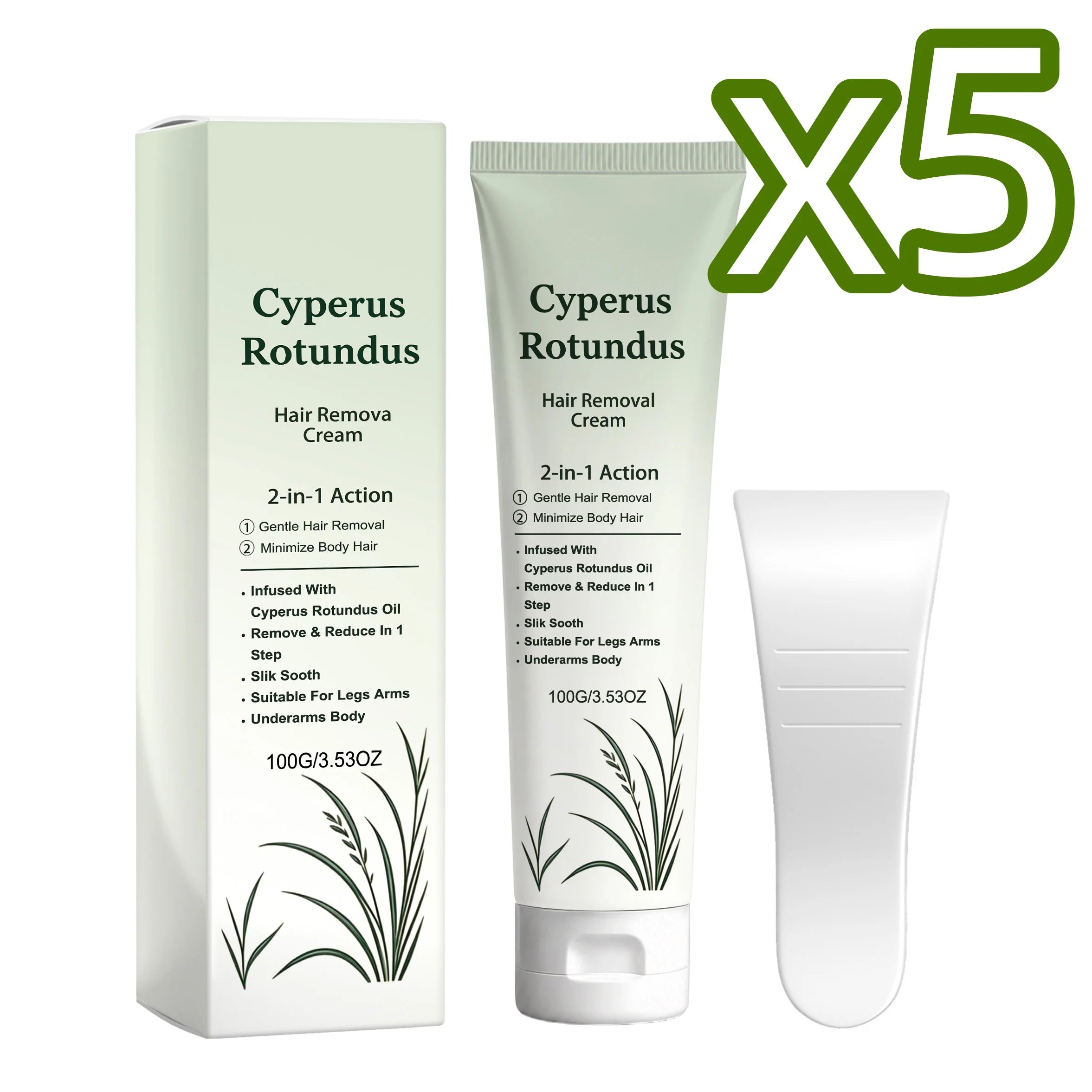 Cyperus Rotundus Hair Removal Cream – Gentle Depilatory 100g